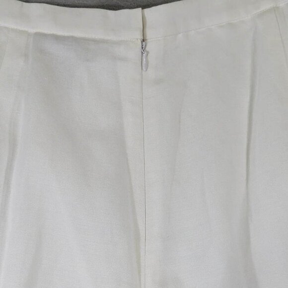 7th Avenue Linen Crop Capri Womens XL White Floral Embroidery CottageCore Beach - Picture 5 of 12